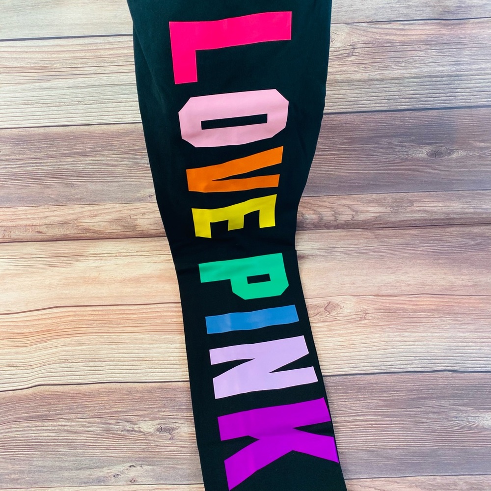 VS PINK High Waist Full Length Cotton Leggings Large - Picture 4 of 9